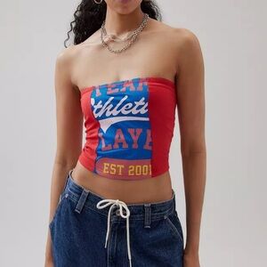 Urban Outfitters BDG Ezra Mesh Cropped Tube Top